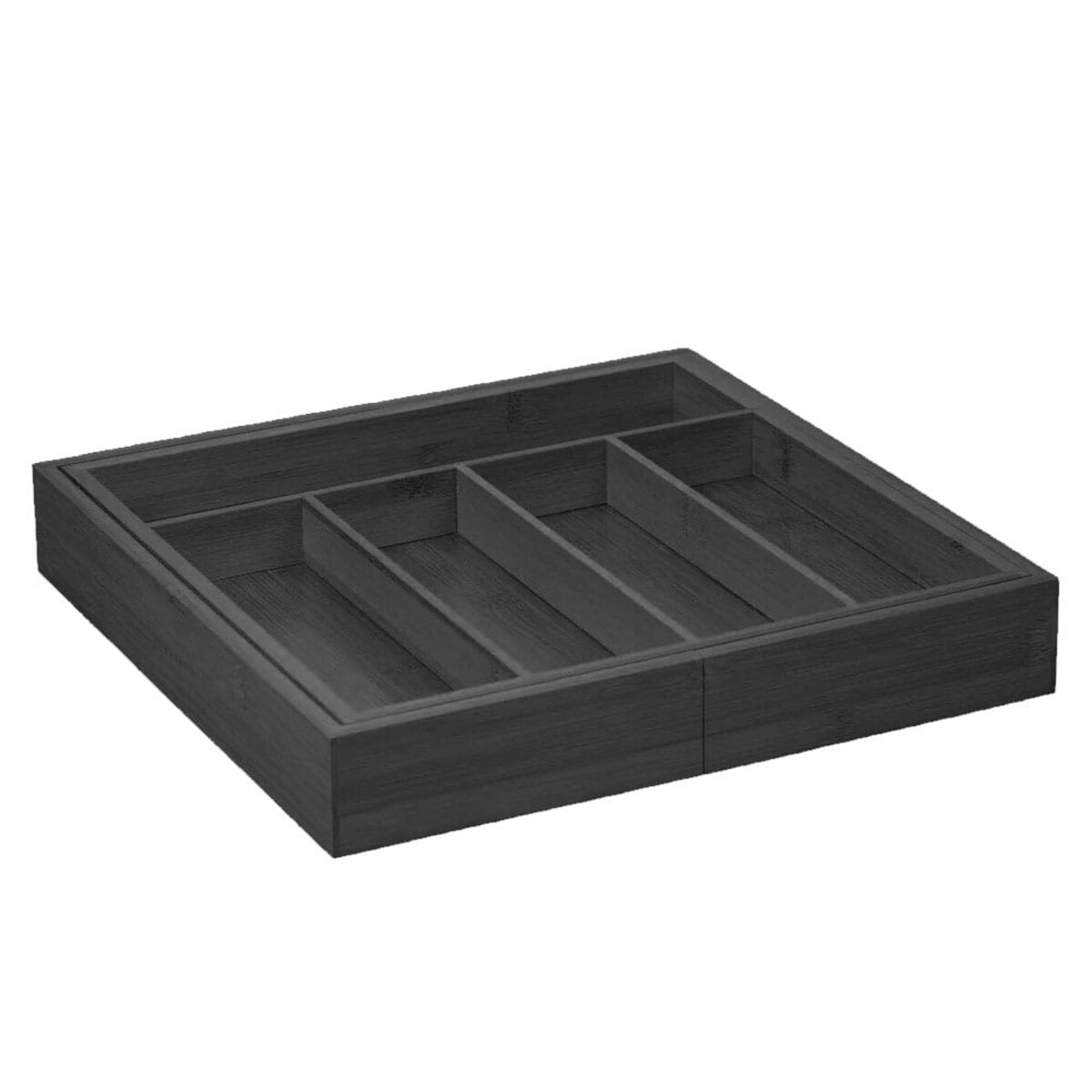 Wkład organizer do szuflady na sztućce rozsuwany 52/31x31cm czarny KINGHOFF