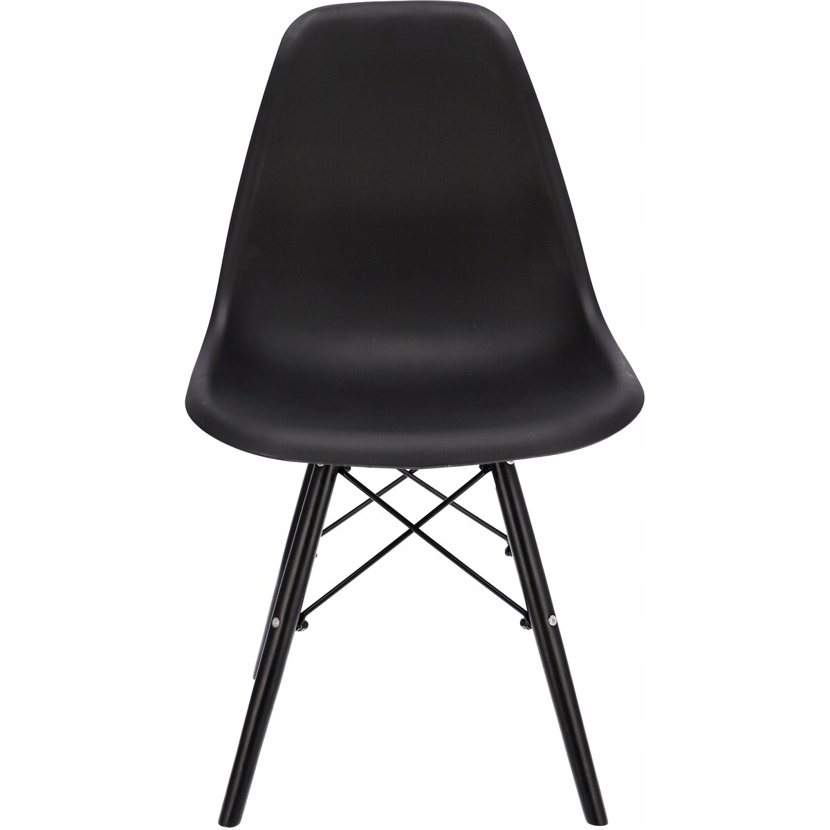 Krzesło skandynawskie wyprofilowane EVA czarne