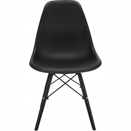 Krzesło skandynawskie wyprofilowane EVA czarne