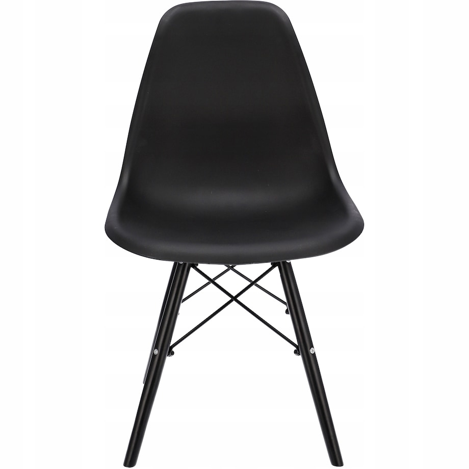 Krzesło skandynawskie wyprofilowane EVA czarne