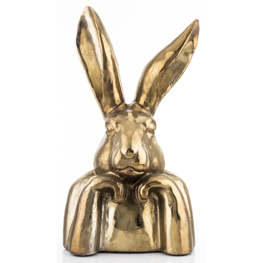 Figurka -popiersie królika 49x25x20 cm TORACE - III złoty