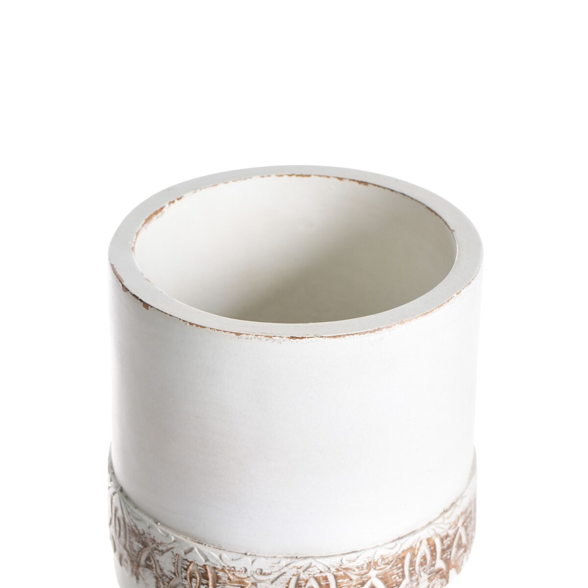 Doniczka na nóżkach SKIATOS Ceramika 22 cm Złamana biel