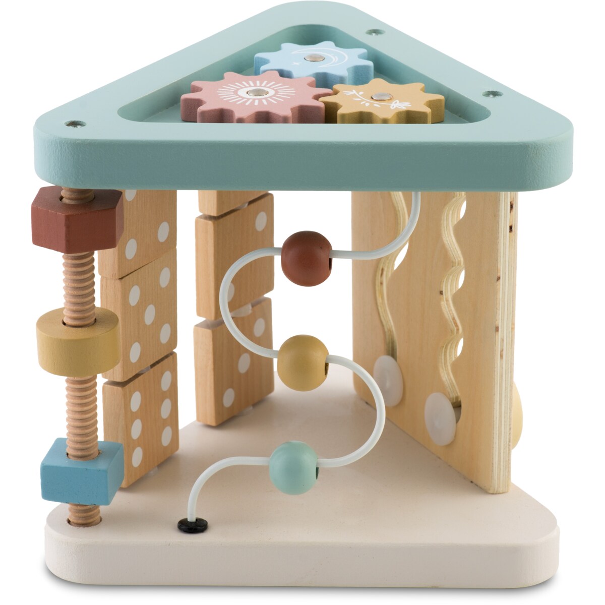 Zabawka drewniana sensoryczna kostka edukacyjna Nukido