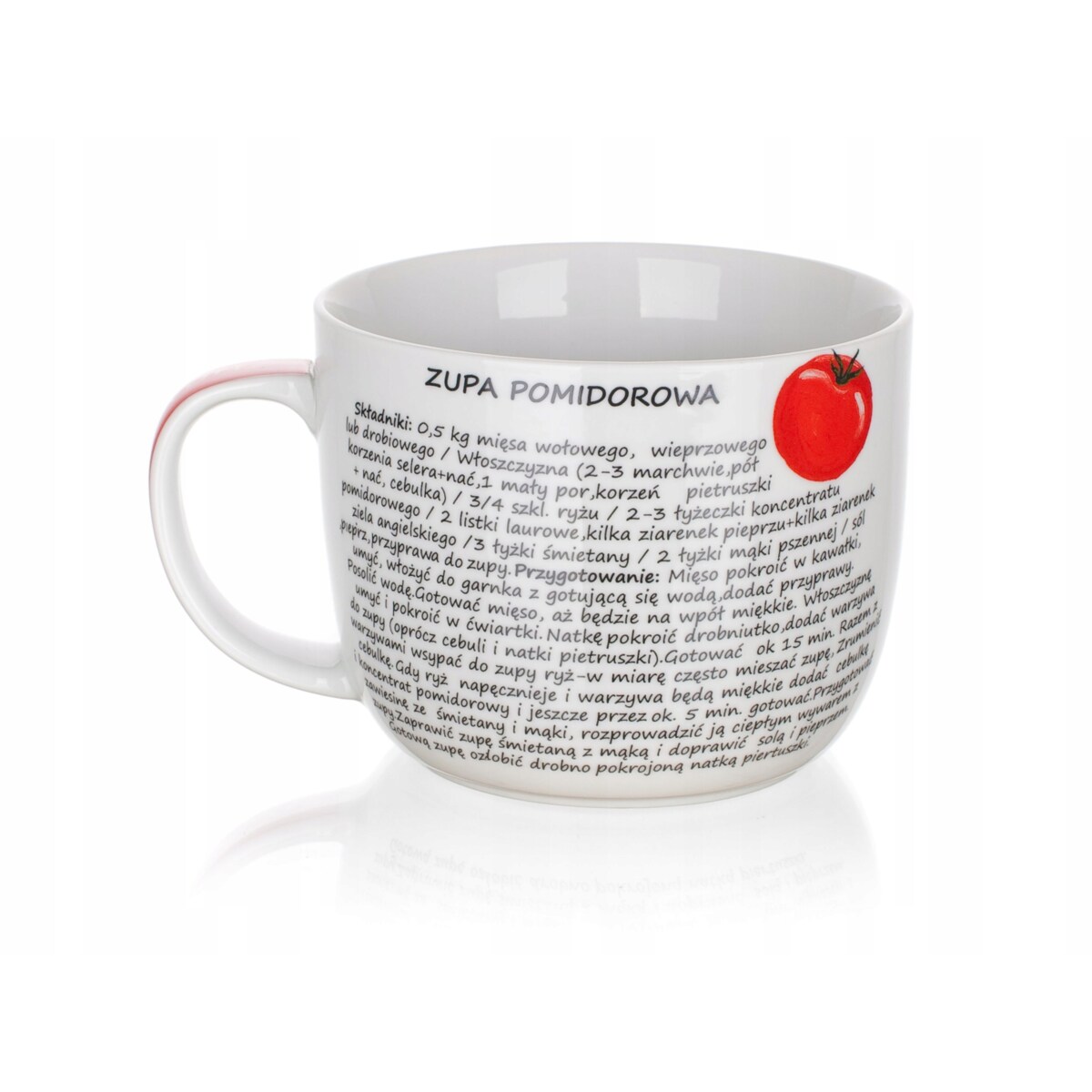 KUBEK miska na zupę DO POMIDOROWA z przepisem 730 ml banquet na prezent