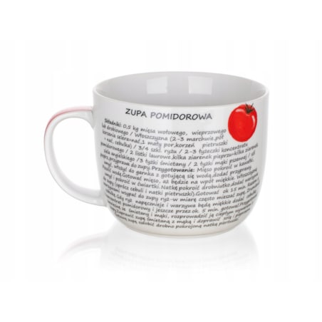 KUBEK miska na zupę DO POMIDOROWA z przepisem 730 ml banquet na prezent