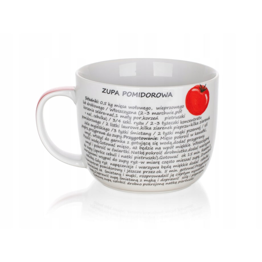 KUBEK miska na zupę DO POMIDOROWA z przepisem 730 ml banquet na prezent