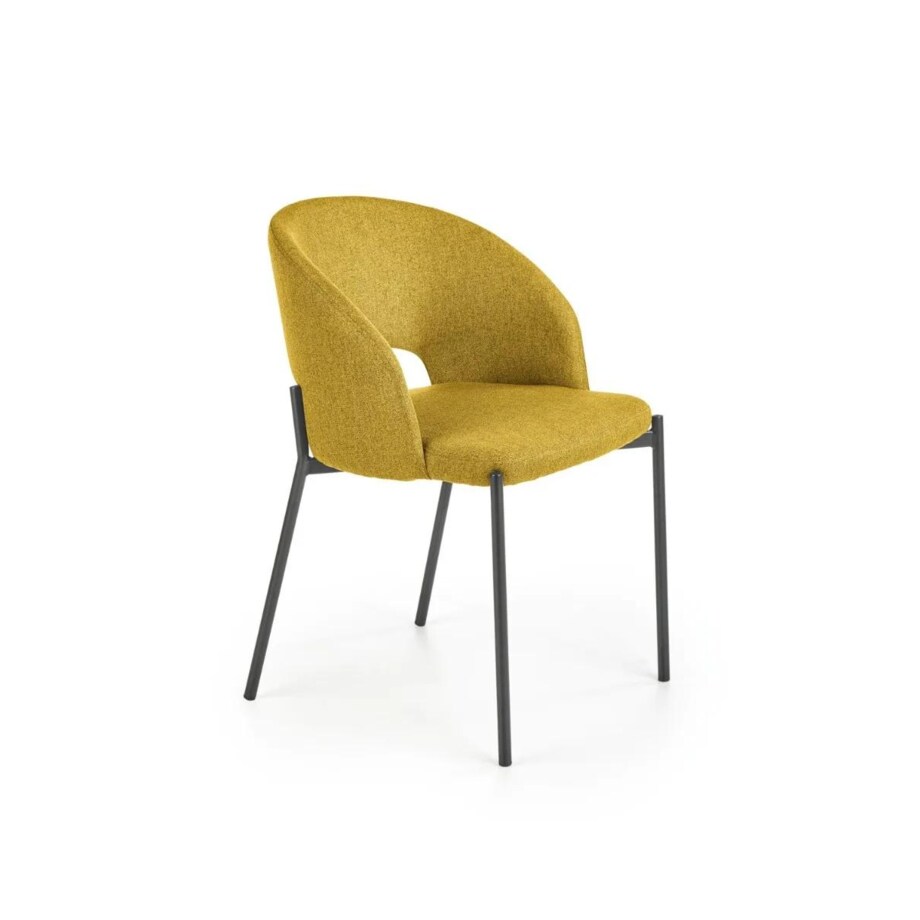 Krzesło tapicerowane K373 musztardowe