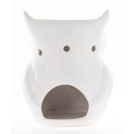 Kominek zapachowy ceramiczny 12x9x7 cm AROMA biała sowa