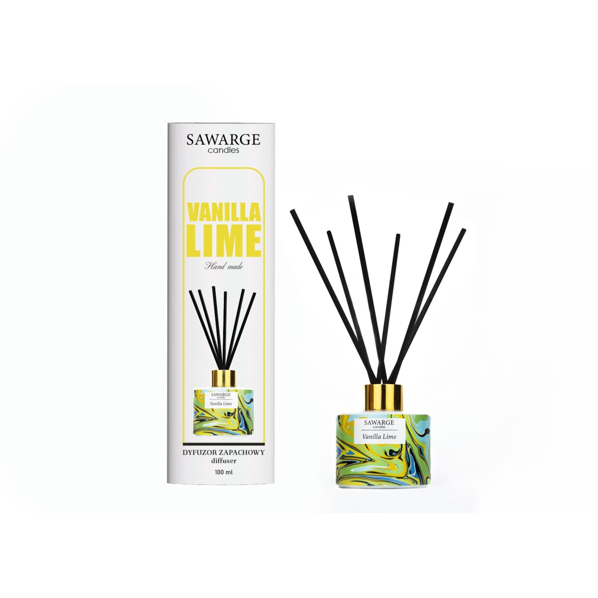 Dyfuzor Zapachowy Marble / Wanilia Limonka 100 ml