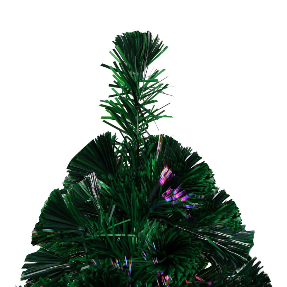 vidaXL Sztuczna choinka ze stojakiem, zielona, 150 cm, światłowód