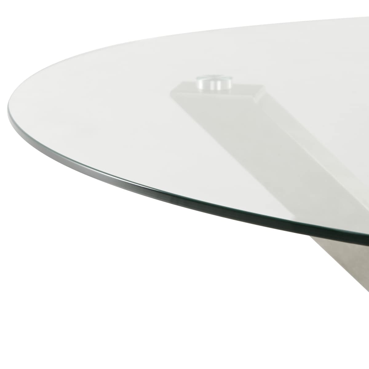 Stół ogrodowy MALETTO 120 cm 120 cm Szkło Srebrny