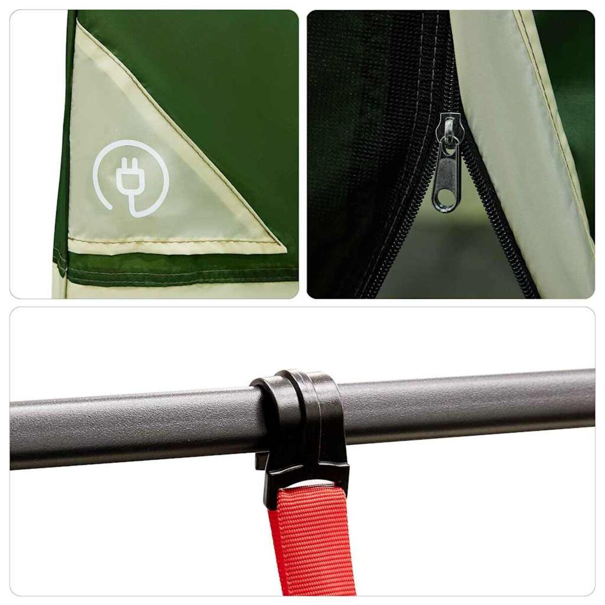 vidaXL Namiot Rodzinny Wewnętrzny Zielony 520 x 520 x 190 cm