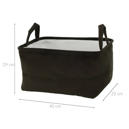 Kosz do przechowywania z uchwytami, poliestrowy, 40 x 29 x 22 cm