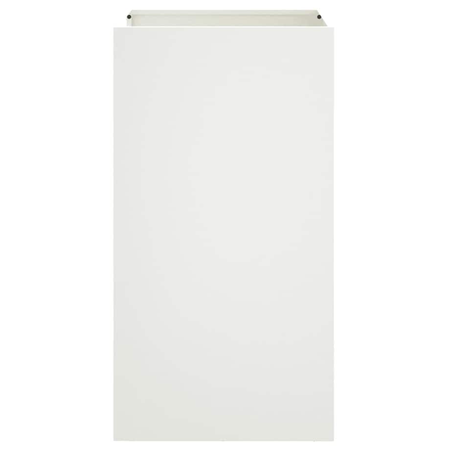 vidaXL Donica, biała, 42x38x75 cm, stal