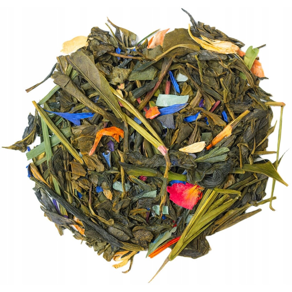 Herbata zielona JAŚMINOWA ROSA premium jaśmin płatki róży chaber sypana 80g - herbata liściasta sypana mieszanka napar susz