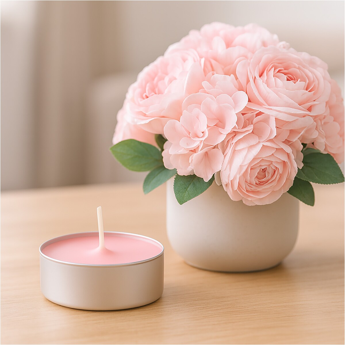 Świeczki Zapachowe Parafinowe Tealight Małe Podgrzewacze Zestaw 10 Szt. Rose And Oud Wood