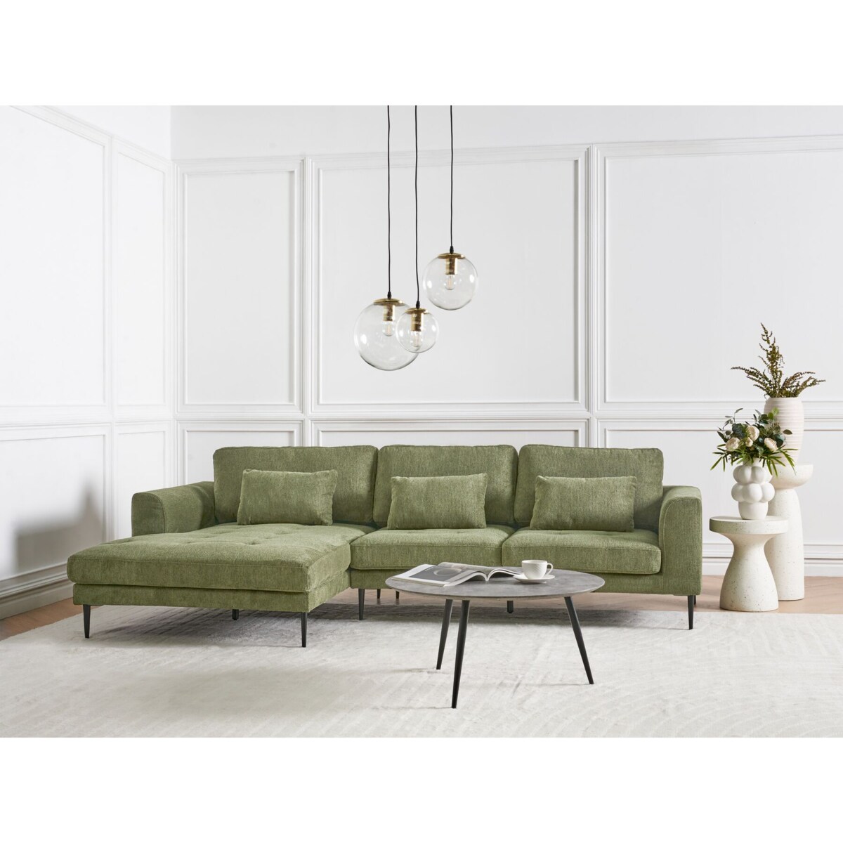 Narożnik prawostronny zielony FLAM