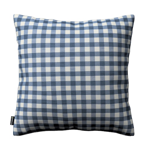 Poszewka Kinga na poduszkę 60x60 granatowo-biała kratka (1,5x1,5cm)