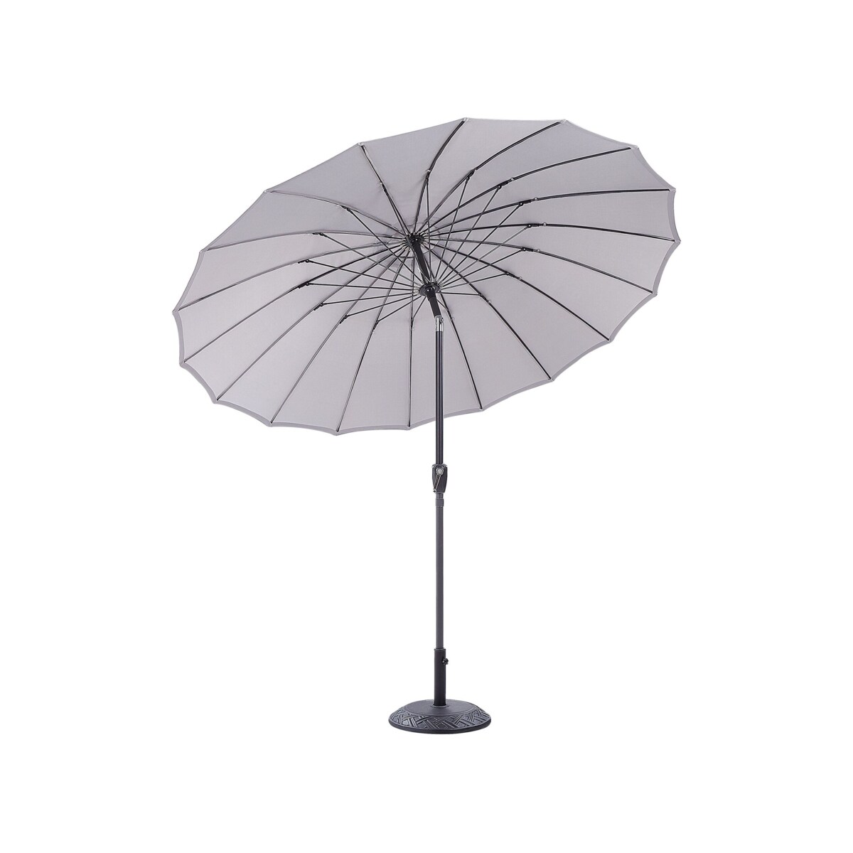 Parasol ogrodowy ⌀ 255 cm szary BAIA