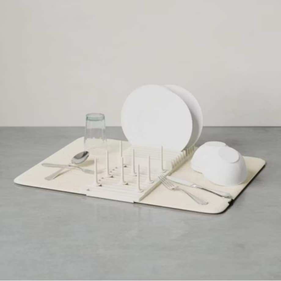 Mata do suszenia naczyń kremowa Udry Peg, 47 x 17 x 9 cm, Umbra