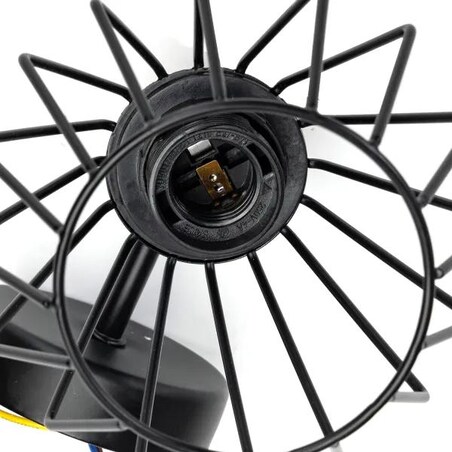 Kinkiet ścienny Diamond Cage lampa loftowa retro metalowa czarna