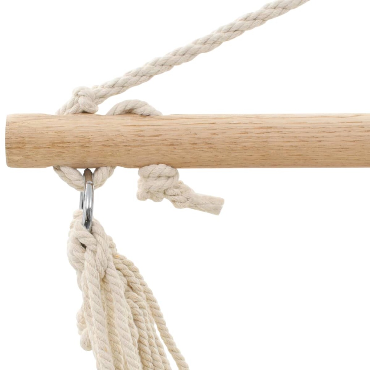 vidaXL Huśtawka/hamak, kremowa biel, L, tkanina