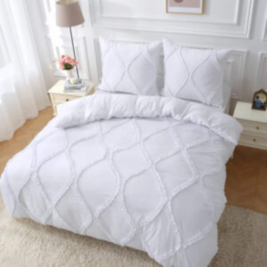 pościel "royal" 200x220 cm mikrofibra biała