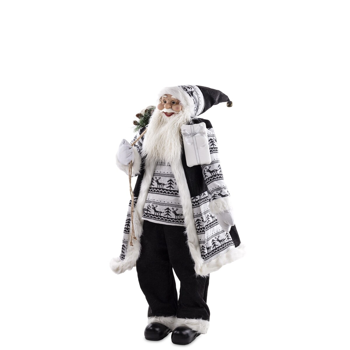 Mikołaj w eleganckim płaszczu 120x64 cm