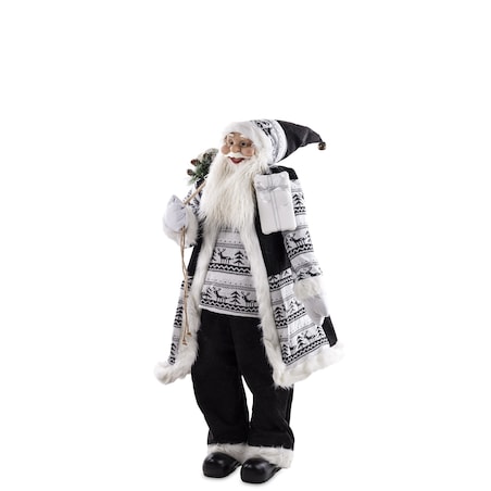 Mikołaj w eleganckim płaszczu 120x64 cm