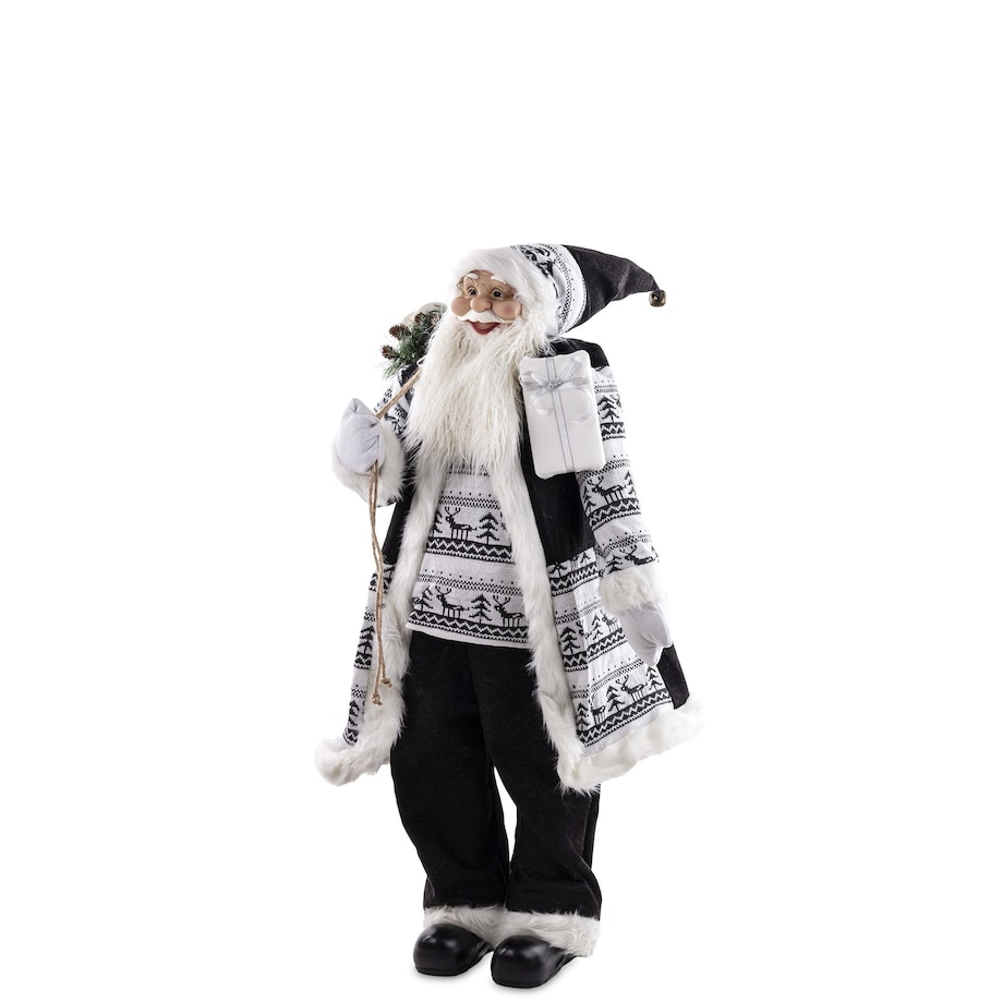 Mikołaj w eleganckim płaszczu 120x64 cm