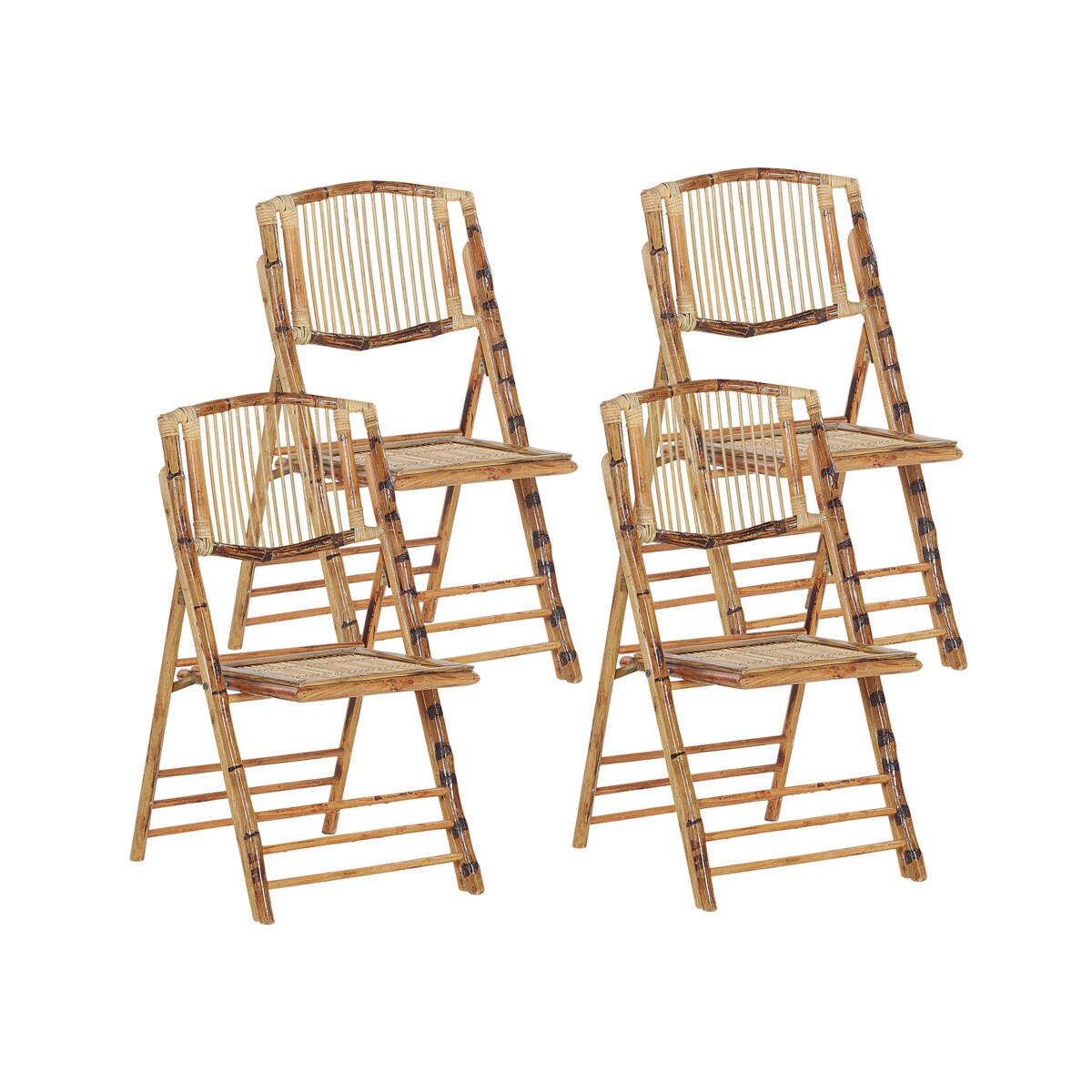 Krzesło do jadalni Zestaw 4 Brązowy TRENTOR