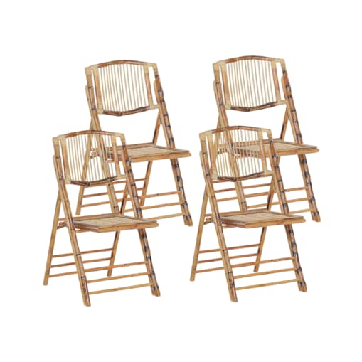 Krzesło do jadalni Zestaw 4 Brązowy TRENTOR