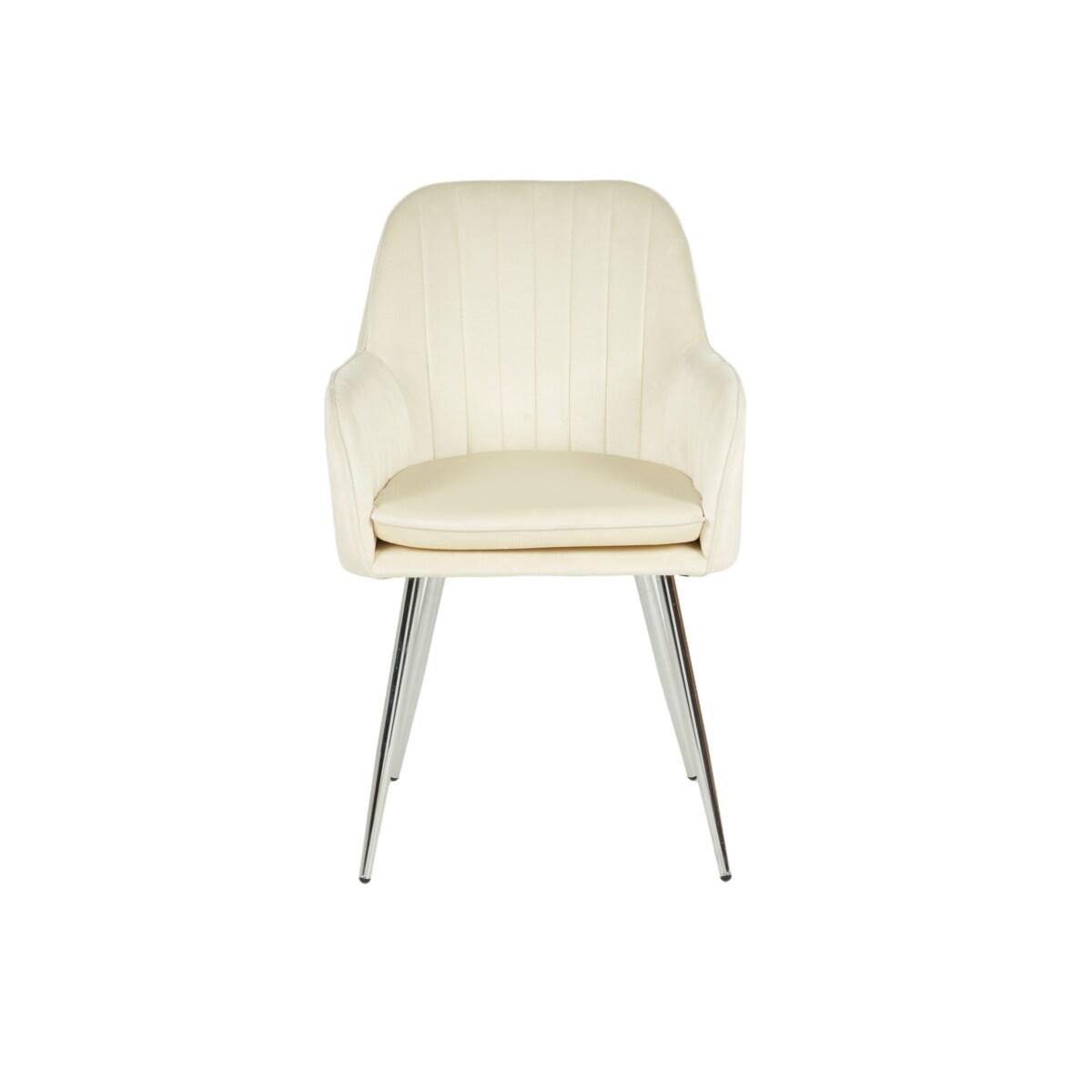 KRZESŁO TAPICEROWANE VELVET WELUR DO SALONU JADALNI KUCHNI BEŻOWE MIA CHROM