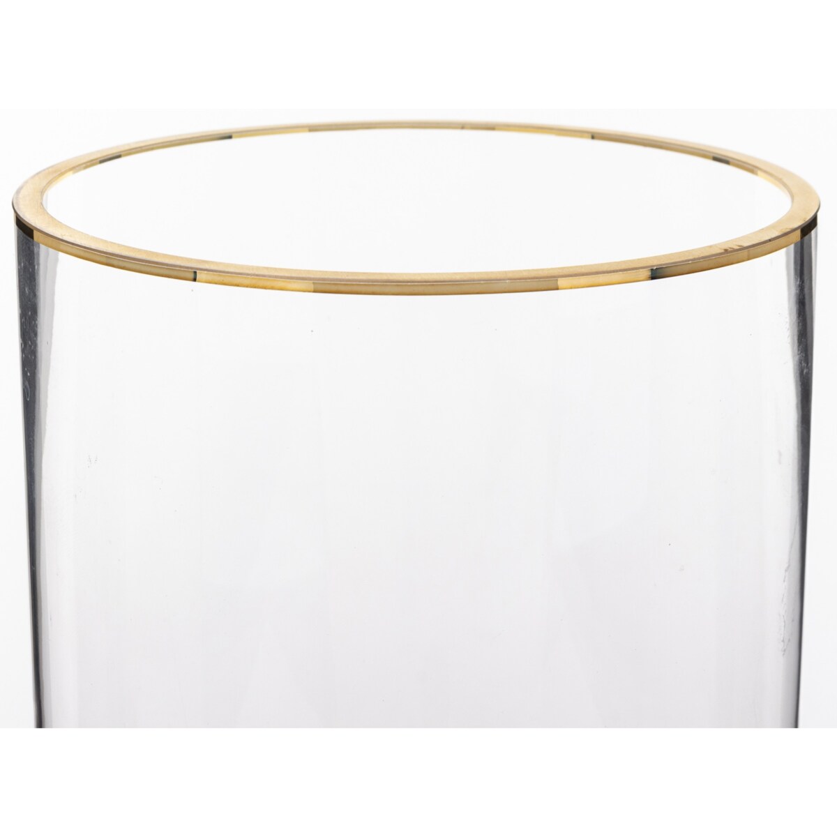 Wazon szklany czarno-przezroczysto-złoty 30x12 cm VIVIANA - I
