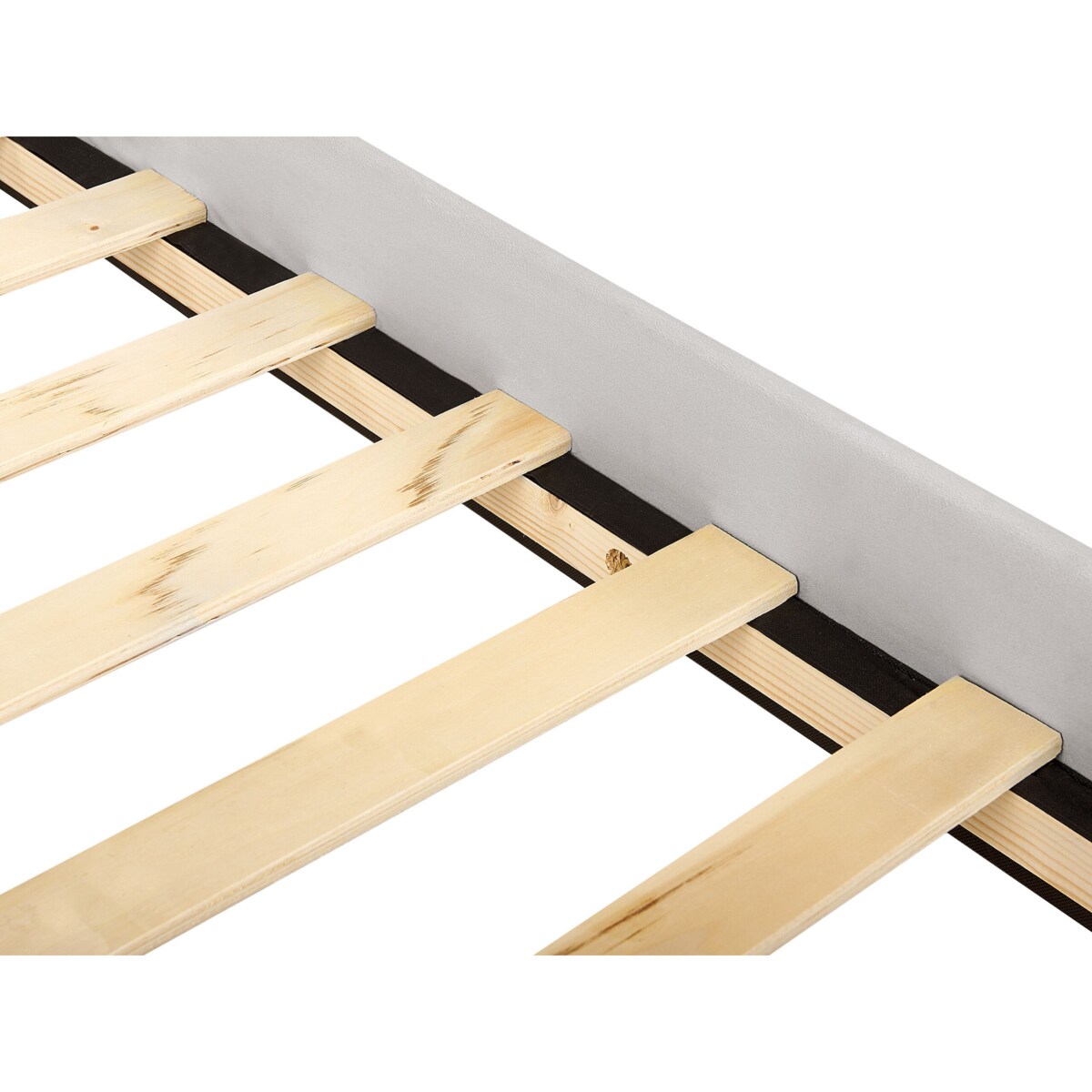 Łóżko welurowe 90 x 200 cm szare NOZAY