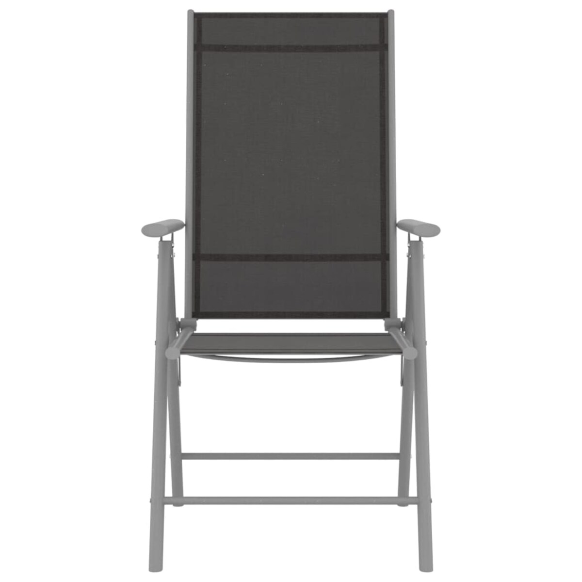 vidaXL Składane krzesła ogrodowe, 2 szt., tkanina textilene, czarne