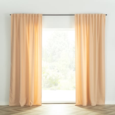 Zasłona BASIC na taśmie marszczącej 140x260cm waniliowy beż 1 szt. 140x260 beżowy