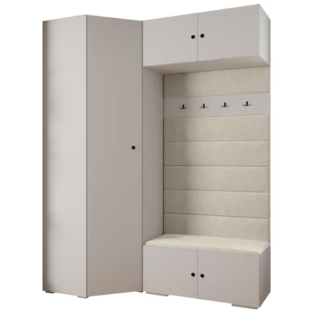 Garderoba do przedpokoju INOVA 2 Z21 biały+czarny+manila02