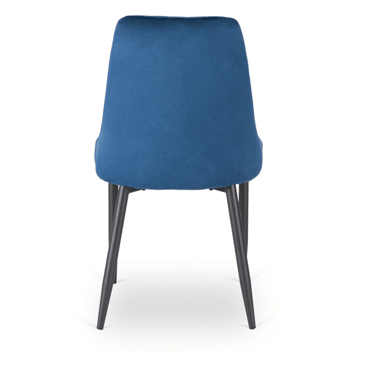 Krzesło Tapicerowane Welurowe Granatowe Kuchenne Do Jadalni Salonu BARI
