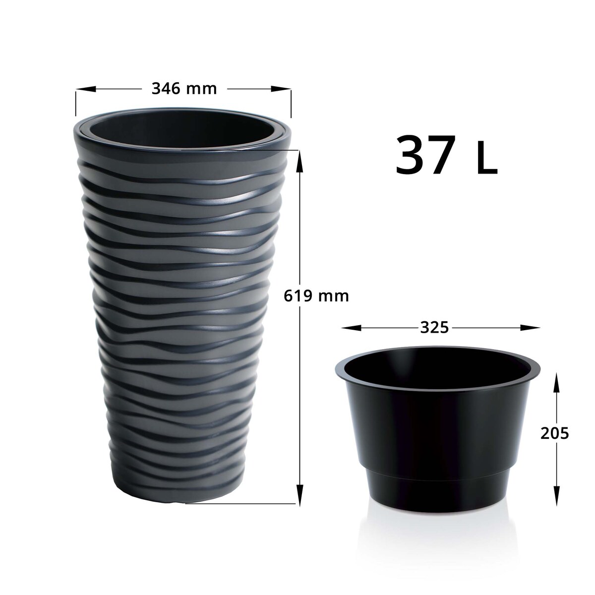 Donica Ogrodowa Na Taras Ogrodu Doniczka Wysoka 62 cm