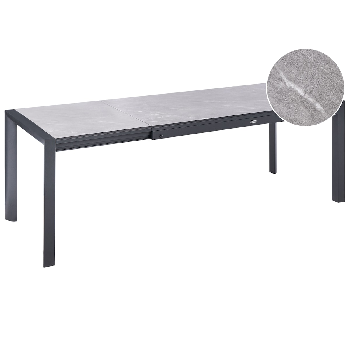 Stół ogrodowy rozkładany BINASCO 160/220 cm 90 cm Imitacja kamienia Szary