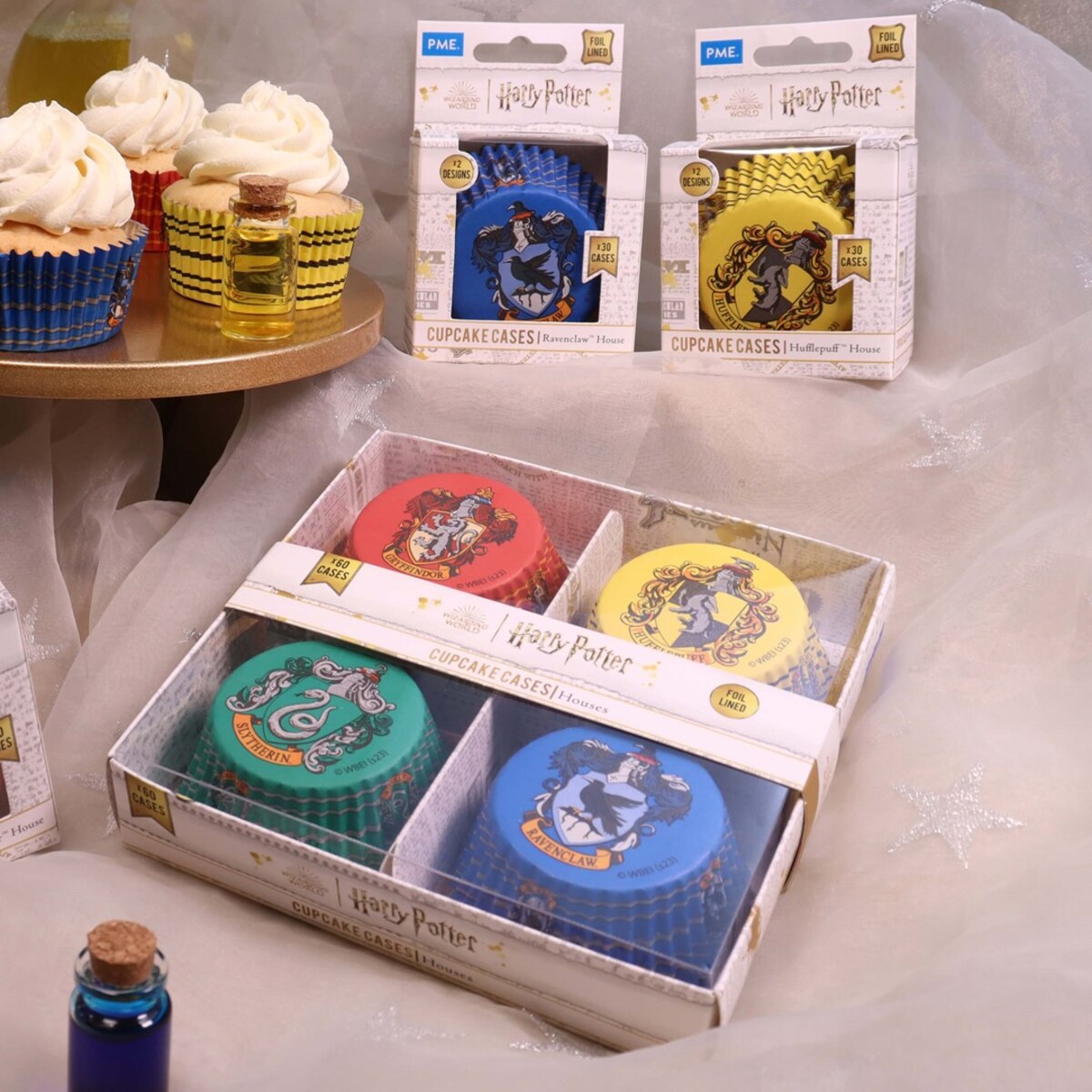 PME Papilotki do pieczenia herby domów Hogwartu Harry Potter (60 sztuk)