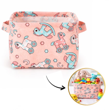 Pojemnik na zabawki, kosz materiałowy, worek na pranie KONIKI OR51WZ2