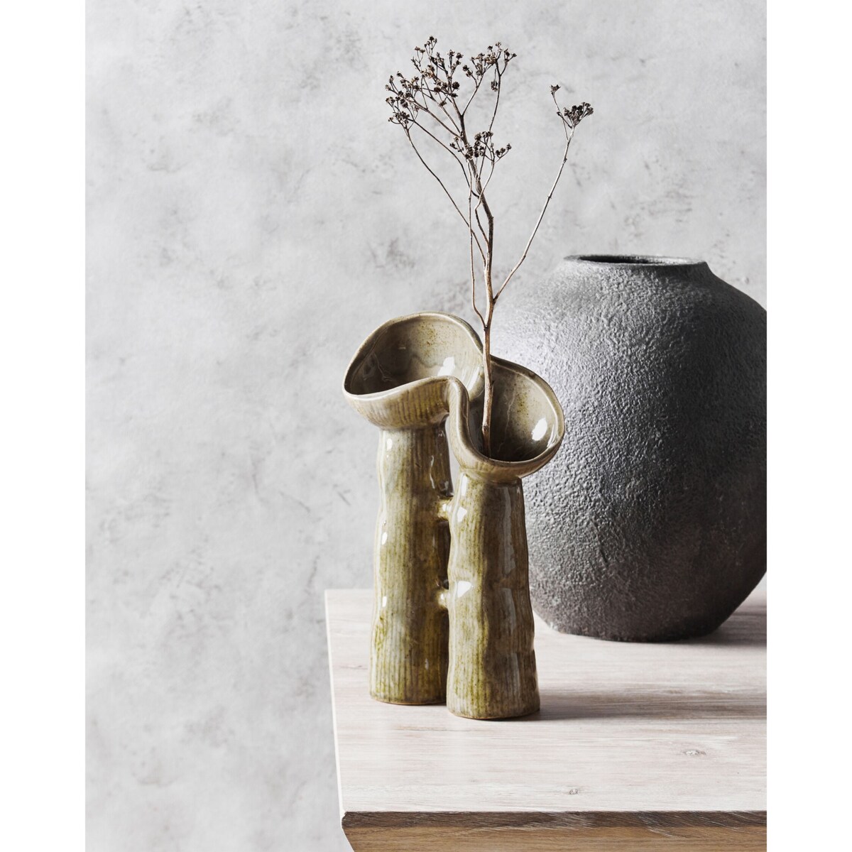 Kamionka Wazon na kwiaty 28 cm Zielony WATERPOPPY