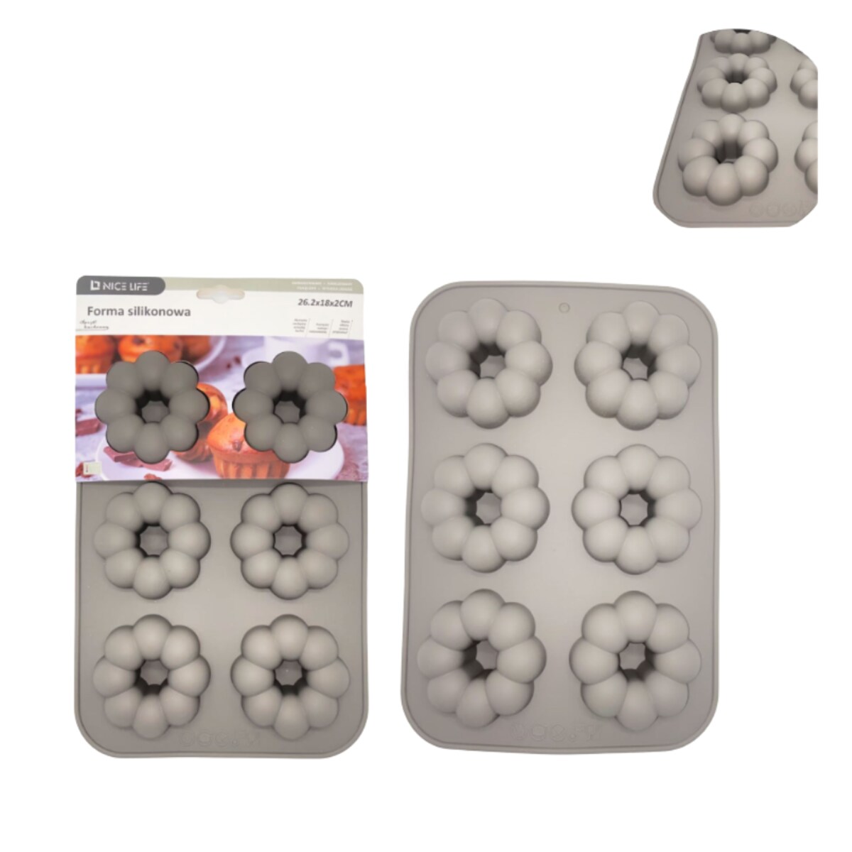 forma silikonowa 3d bakefun flowers 26x18x2 cm