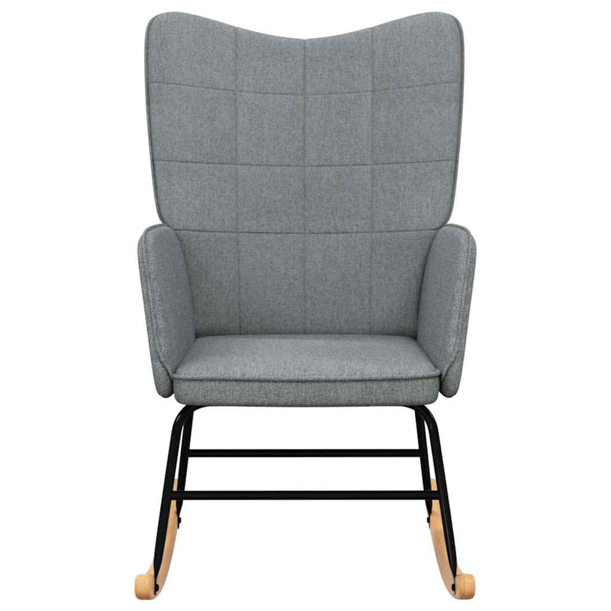 vidaXL Fotel bujany, jasnoszary, tapicerowany tkaniną