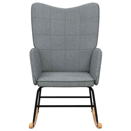 vidaXL Fotel bujany, jasnoszary, tapicerowany tkaniną