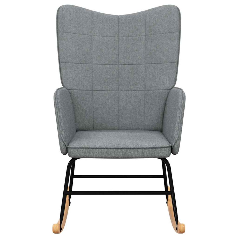 vidaXL Fotel bujany, jasnoszary, tapicerowany tkaniną