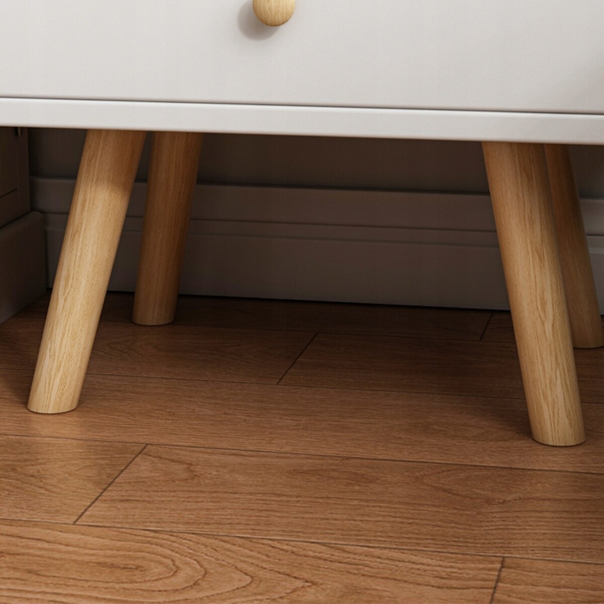 Szafka nocna stolik z 2 szufladami regał skandynawski sypialni salonu 81 cm