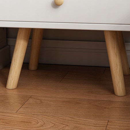 Szafka nocna stolik z 2 szufladami regał skandynawski sypialni salonu 81 cm